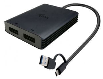 I-TEC i-tec adapter video USB-A/USB-C Dual 4K/60 Hz DisplayPort