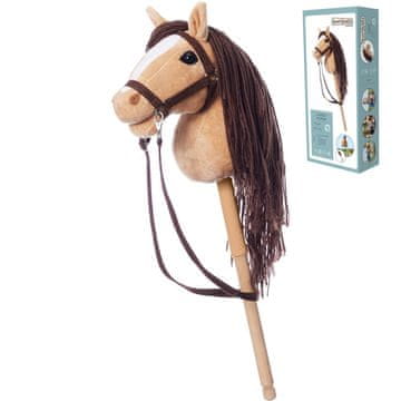 Tootiny Tootiny HOPPIHORSE A4 konjiček na palici, bež, rjava griva