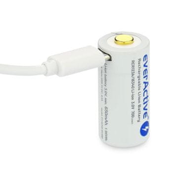 everActive everActive baterija 16340 3V Li-ion 700 mAh z micro USB