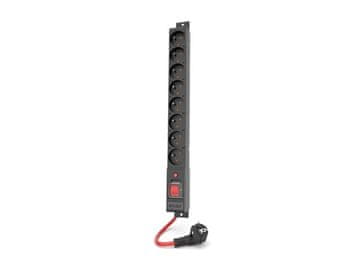 ACAR Acar R8 POWER razdelilnik 8x Schuko, 5m kabel, črn