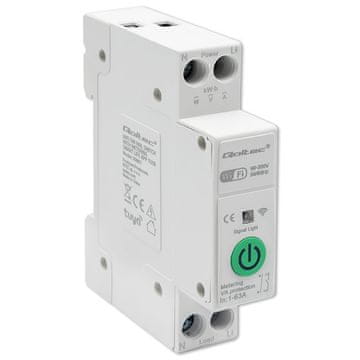 Qoltec Qoltec 508818 pametni Wi-Fi relej 63A, merilnik energije, črn