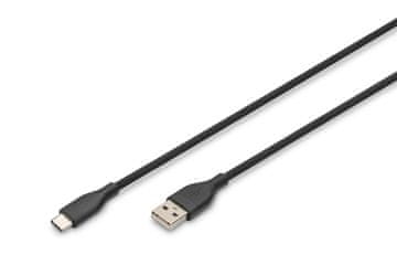 Digitus Digitus DA-70847 USB-A - USB-C kabel, 60W, 2m, črna