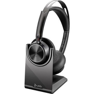 Poly Poly Voyager Focus 2 UC slušalke z osnovo, USB-C/A