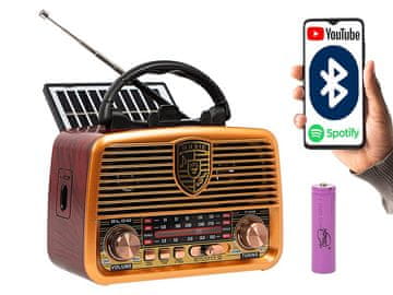 Blow Blow RA10 prenosni radio AM/FM, solarni, Bluetooth