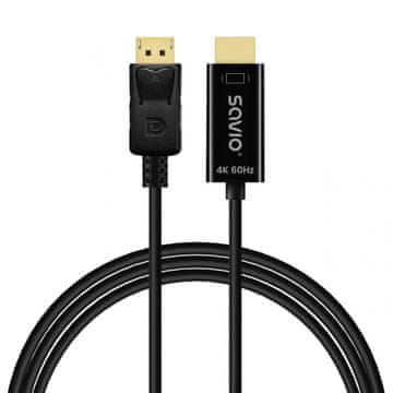 SAVIO Savio CL-189 kabel DisplayPort na HDMI, 4K 60Hz, 1.5m