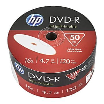 Verbatim HP DVD-R medij Printable, 16x, 4.7GB, 50 kosov