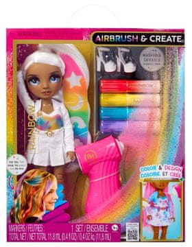 MGA Rainbow High Air Brush lutka z zelenimi očmi