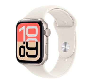 slomart Apple Watch SE 3 GPS+Cellular 44mm mesečina, športni pas S/M