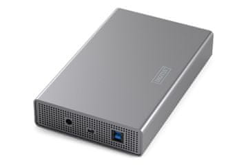 Digitus Digitus DA-70137 ohišje za 3.5" SATA SSD/HDD do 16TB, USB 3.0, aluminijasto