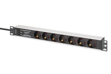 Digitus Digitus DN-93505 PDU napajalna letev 19" z zaščito pred prenapetostjo, 7x Schuko, 2m kabel