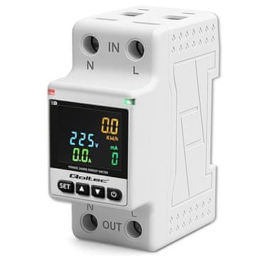 Qoltec Qoltec 50981 enofazni merilnik porabe energije, WiFi, montaža na DIN letev