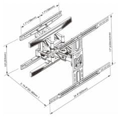 ART ART AR-99 nosilec za TV LCD/LED 40-75" 45kg, VESA 600x400