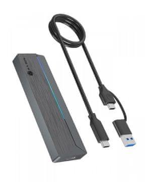 IcyBox IcyBox IB-1826MCL-CU31 ohišje za M.2 NVMe/SATA SSD, USB 3.2 Gen 2