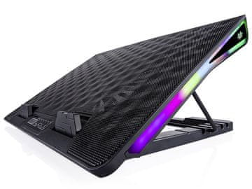 Tracer Tracer Gamezone Wing hladilna podloga za prenosnik do 17,3" RGB, črna
