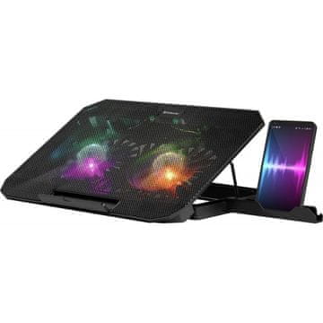 Defender Defender NS-510 hladilna podloga za prenosnik, 15.6", 2xUSB, RGB, črna