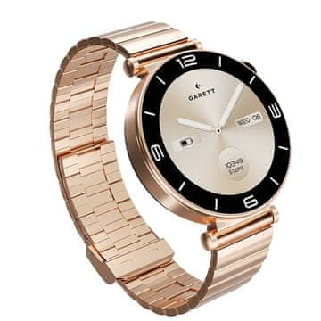 Rose Garett Electronics Rose pametna ura, roza zlata jeklena