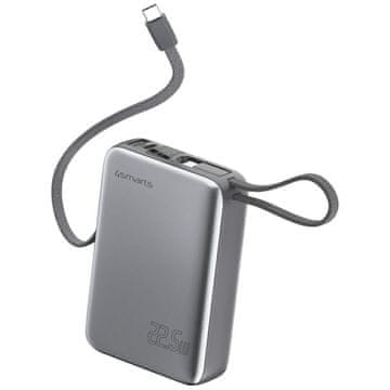4smarts 4smarts Pocket Dual Cord Powerbank 20000mAh 22,5W s kablom USB-C, siva