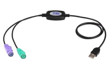 Aten ATEN PS/2 na USB adapter kabel 90cm, črn
