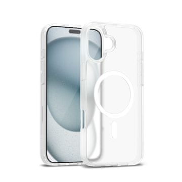 Crong CRONG Hybrid Matte Magnetic Etui MagSafe ovitek za iPhone 17, bel