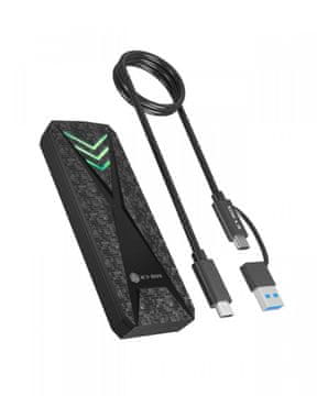 IcyBox IcyBox IB-1805ML-CU31 ohišje za NVMe M.2 SSD, RGB