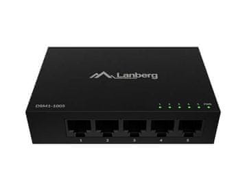 Lanberg LANBERG DSM1-1005 mrežni preklopnik 5x 1Gb/s, črn, kovinsko ohišje
