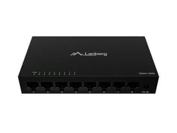 Lanberg LANBERG DSM1-1008 neupravljani Gigabit Ethernet stikalo, 8x 1Gb/s, namizno, kovinsko