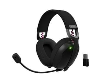slomart Fury Fukiya F6 brezžične naglavne slušalke z mikrofonom, črne