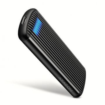 AXAGON AXAGON EEM2-SC Ohišje za M.2 NVMe SSD, USB-C 3.2 Gen 2 10Gbps, aluminij, brez vijakov, sivo