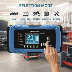 Qoltec Qoltec 526669 polnilnik akumulatorjev 12V 15A, AGM/GEL/LiFePO4