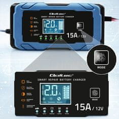 Qoltec Qoltec 526669 polnilnik akumulatorjev 12V 15A, AGM/GEL/LiFePO4