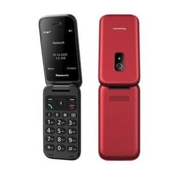 Panasonic Panasonic KX-TF600 4G preklopni mobilni telefon, rdeč