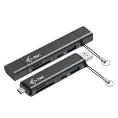 I-TEC i-tec čitalnik kartic USB-C/USB-A, SD/microSD, 2x USB-A