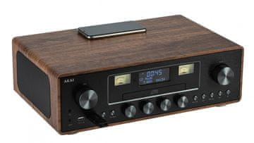 Akai AKAI AM-100 RHAPSODY stereo sistem, rjav/črn