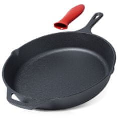 0.00023 Litoželezna ponev 30 cm s silikonskim ročajem za vse vire toplote