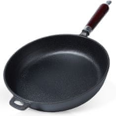 0.00023 Litoželezna ponev 28 cm z lesenim ročajem