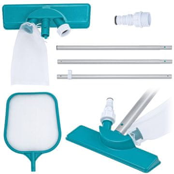 Bestway Set za čiščenje bazena, palica 167 cm + sesalnik + mreža Bestway 58013