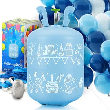 Ricokids Helijeva jeklenka 0,20 m3 z baloni in trakom Ricokids
