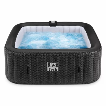 IFS Masažni bazen Quadratix 4P | Black Rattan | 154 cm | 2400 W | IFS Tech