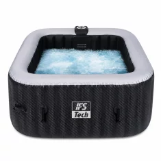 IFS Napihljiv masažni bazen AquaSpa 6P | Black 3D | 185 cm | 2400 W | IFS Tech