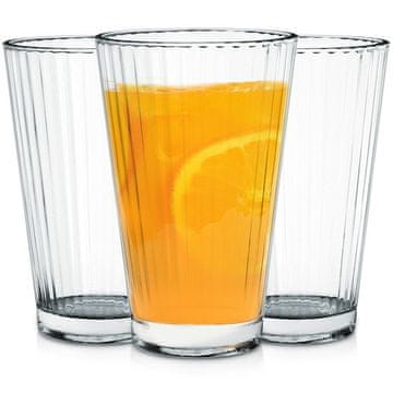 Northix Trije visoki kozarci 270 ml - debelo, prozorno steklo