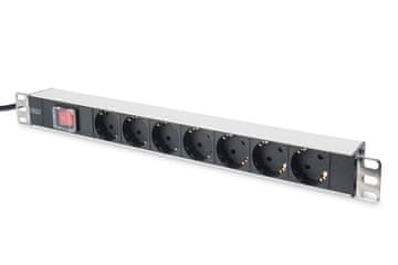 Digitus DIGITUS DN-95402 PDU napajalna letev 19" RACK 10xSchuko, 2m, 16A, aluminij