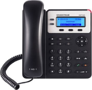 Grandstream Grandstream GXP 1625 IP telefon, HD audio, 2 SIP računa, Gigabit Ethernet, črn
