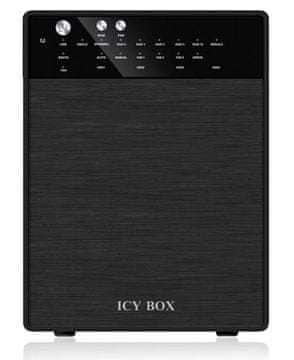 IcyBox ICY BOX IB-RD3640SU3 RAID ohišje za 4x 3.5" HDD, črno