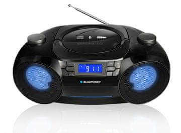 Blaupunkt Blaupunkt BB31LED Boombox CD/MP3/Bluetooth/USB, siv/črn