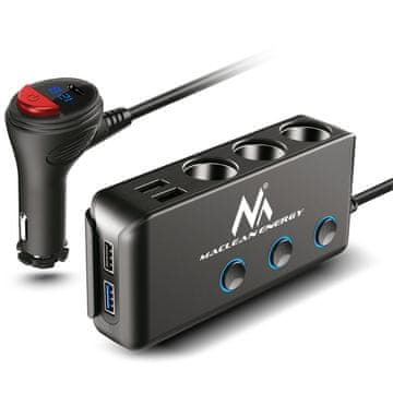 Maclean Maclean razdelilnik vtičnice avtomobilskega vžigalnika 3xUSB, 1xUSB-C PD