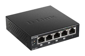 D-Link D-Link DGS-1005P mrežni preklopnik, 5xGbE (4xPoE+ 60W)