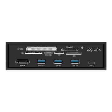 LogiLink LogiLink UA0341 multifunkcijski panel 5,25" s čitalnikom kartic, SATA