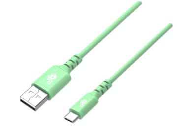 slomart TB USB-A v USB-C kabel 1m, zelen, silikonski, Quick Charge