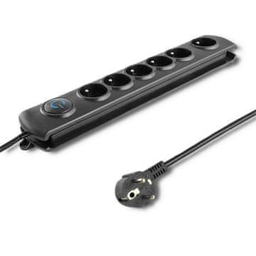 Qoltec Qoltec 501727 razdelilna letev z zaščito pred prenapetostjo, 6 vtičnic, 5m