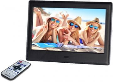 SENCOR Sencor SDF 782BK digitalni foto okvir, 7-palčni LCD, predvajanje slik in videa